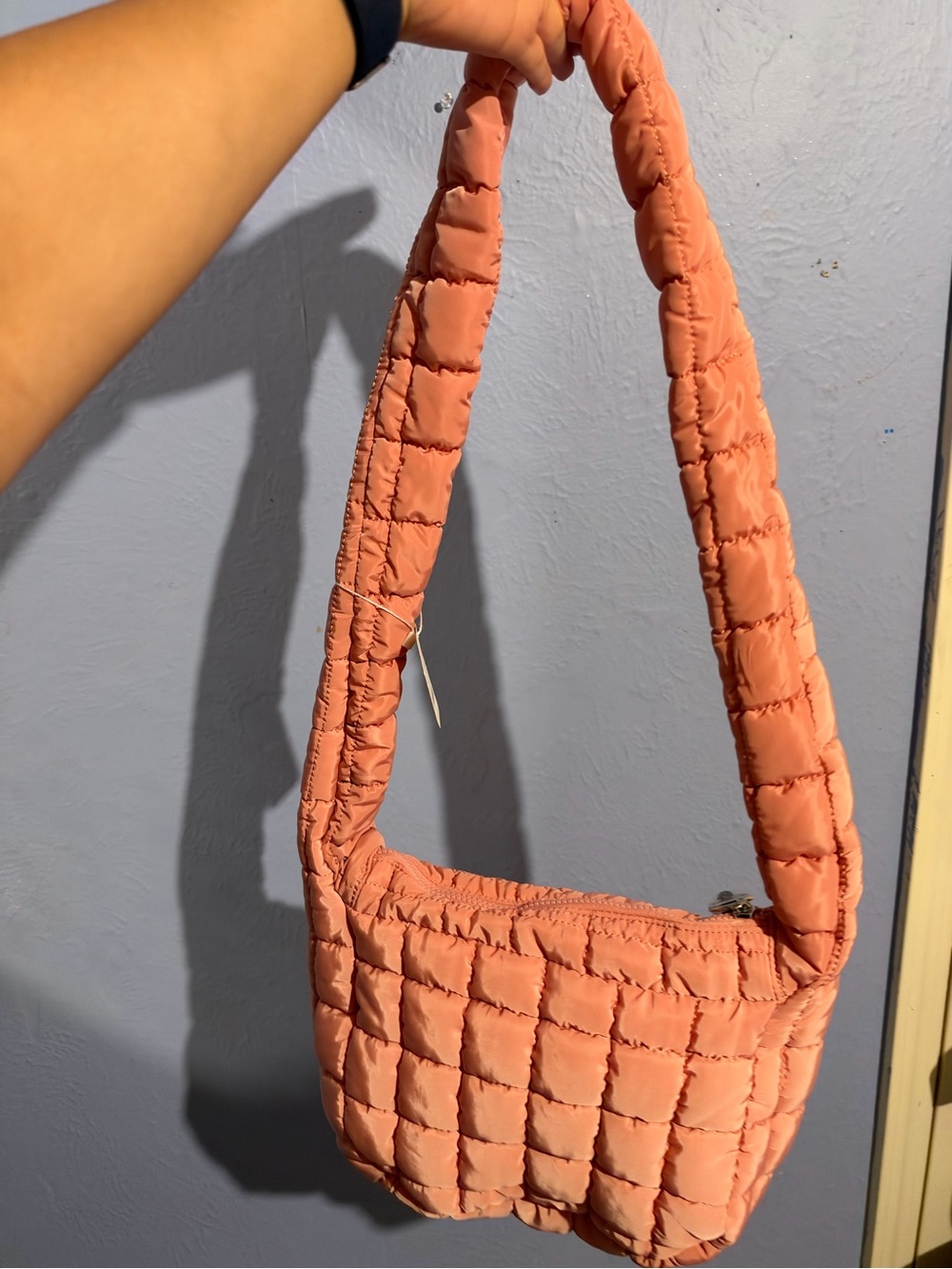 FP Movement by Free People Quilted Shoulder Bag in Dusty Rose Pink